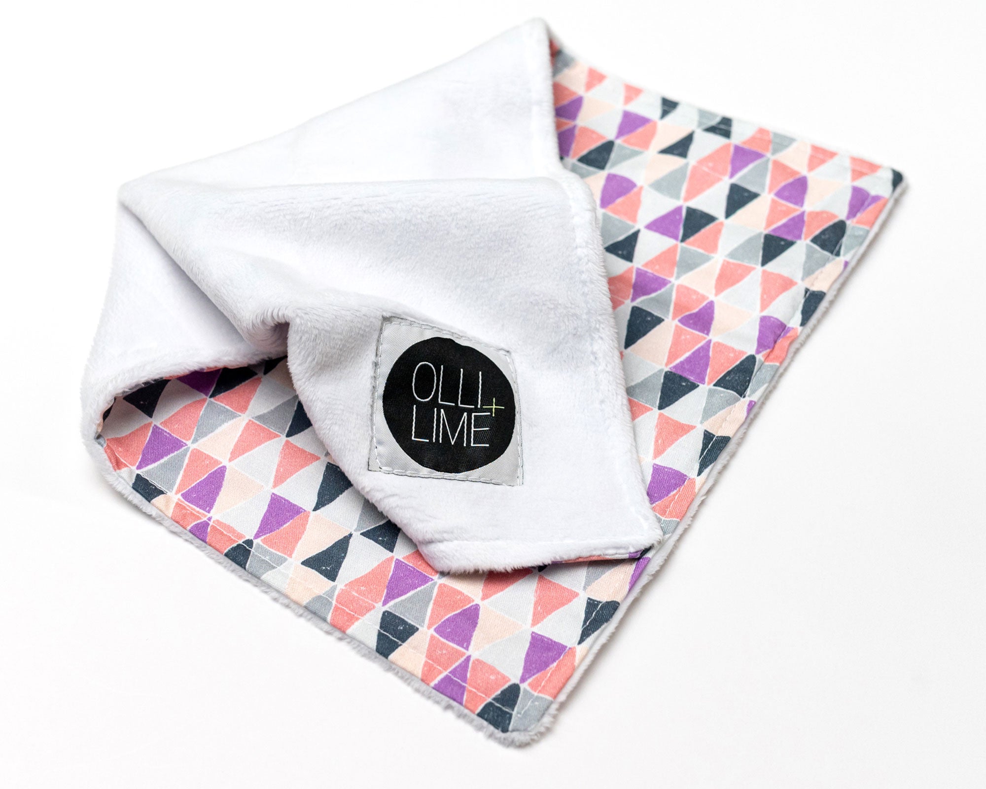 Pink Banners Marching - Lovey Cuddle - Rose/Peach/Gray/Black - Olli+Lime